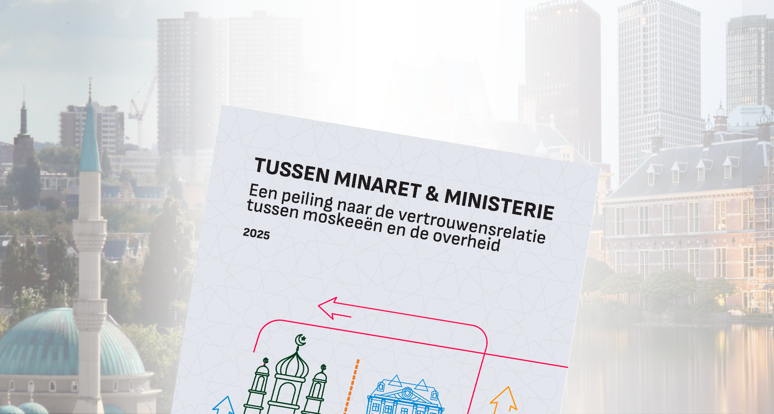 Banner Tussen Minaret en Ministerie
